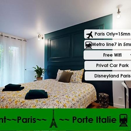 8 Personnes - 4 Rooms - 2 Salle De Bain - Metro 7 & 14 - Porte Italie - Private Car Park- Wifi Le Kremlin-Bicêtre Exteriér fotografie